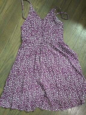 SHEIN Purple Floral Spaghetti Strap Sundress